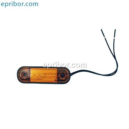 014.3731-22 жёлтый 12-24В` Фонарь габаритный светодиодный, тонкий, 6 диодов, все ТС (ТраС)