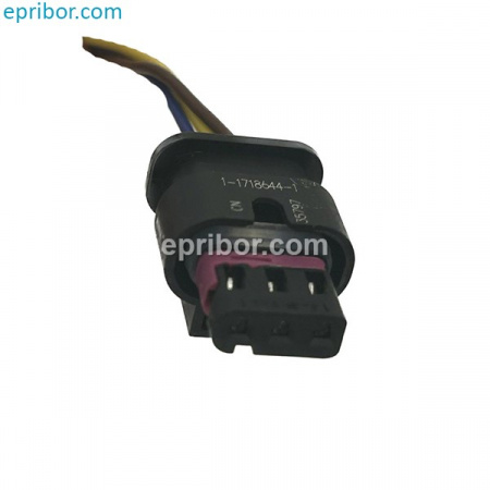 Разъём 1-1718644-1 AMP` розетка 3-х конт. MCON 1.2,  сдвижной фиксатор, с проводами++++++